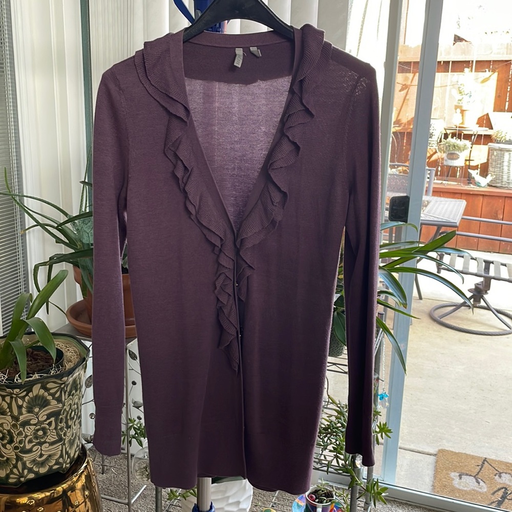 Caslan Purple long sweater, size M